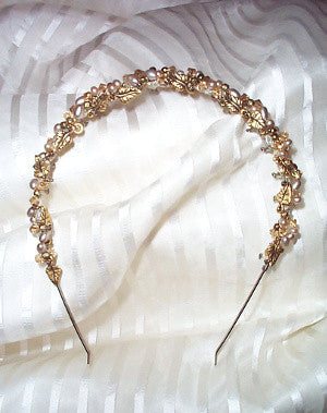 Gold Leaf and Pearl Tiara